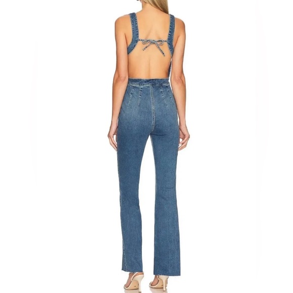 Free People Jean Overalls/ front zipper - Picture 3 of 7